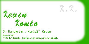 kevin komlo business card